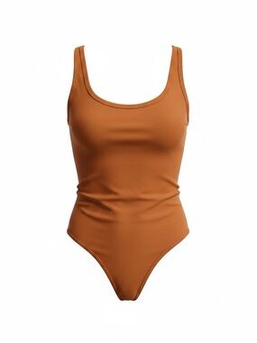 bp Ribbed Scoop-Neck Jumpsuit in Burnt Orange